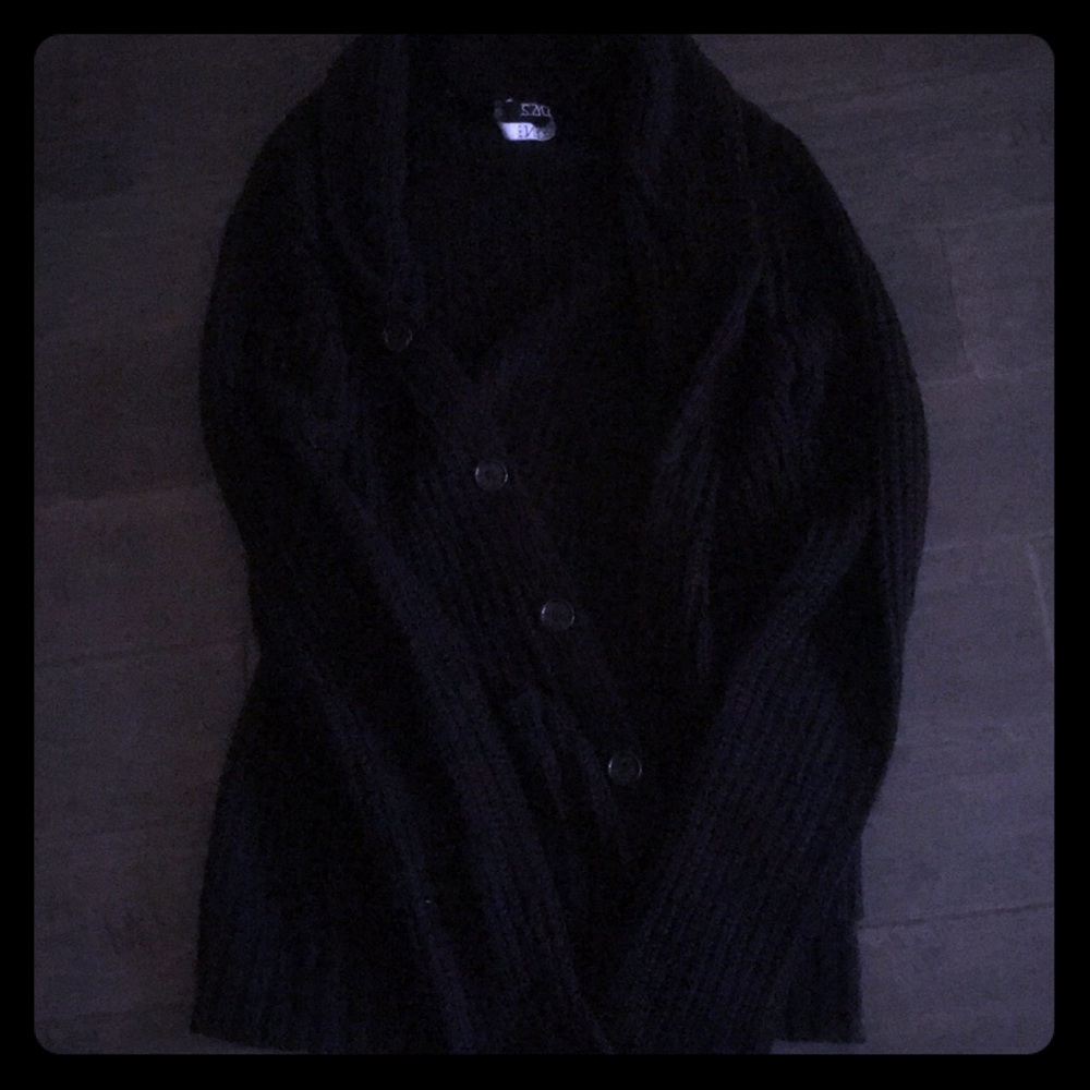 Knit long jacket